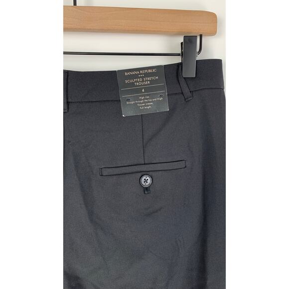 Banana Republic Sculpted Straight Pant Trouser Womens Size 4 Black New - Picture 6 of 9